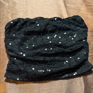Wild Fable Black Sequin Tube Top